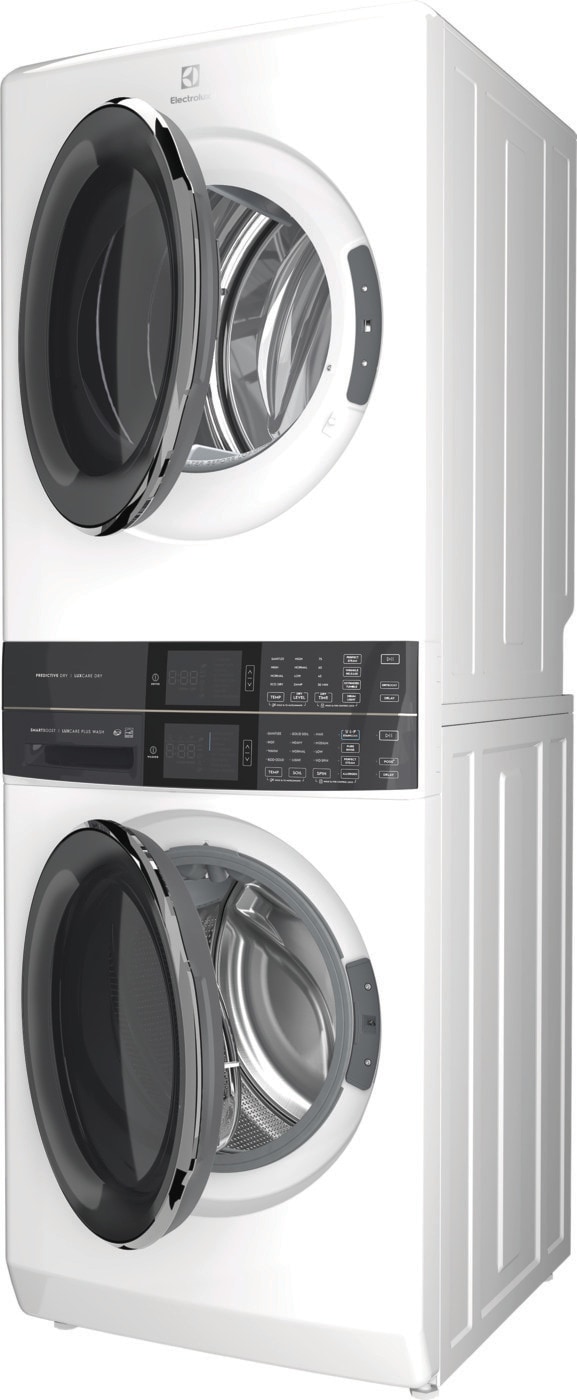 Model: ELTE7600AW - S/D | Electrolux Laundry Tower™ Single Unit Front Load 4.5 Cu. Ft. Washer & 8 Cu. Ft. Electric Dryer