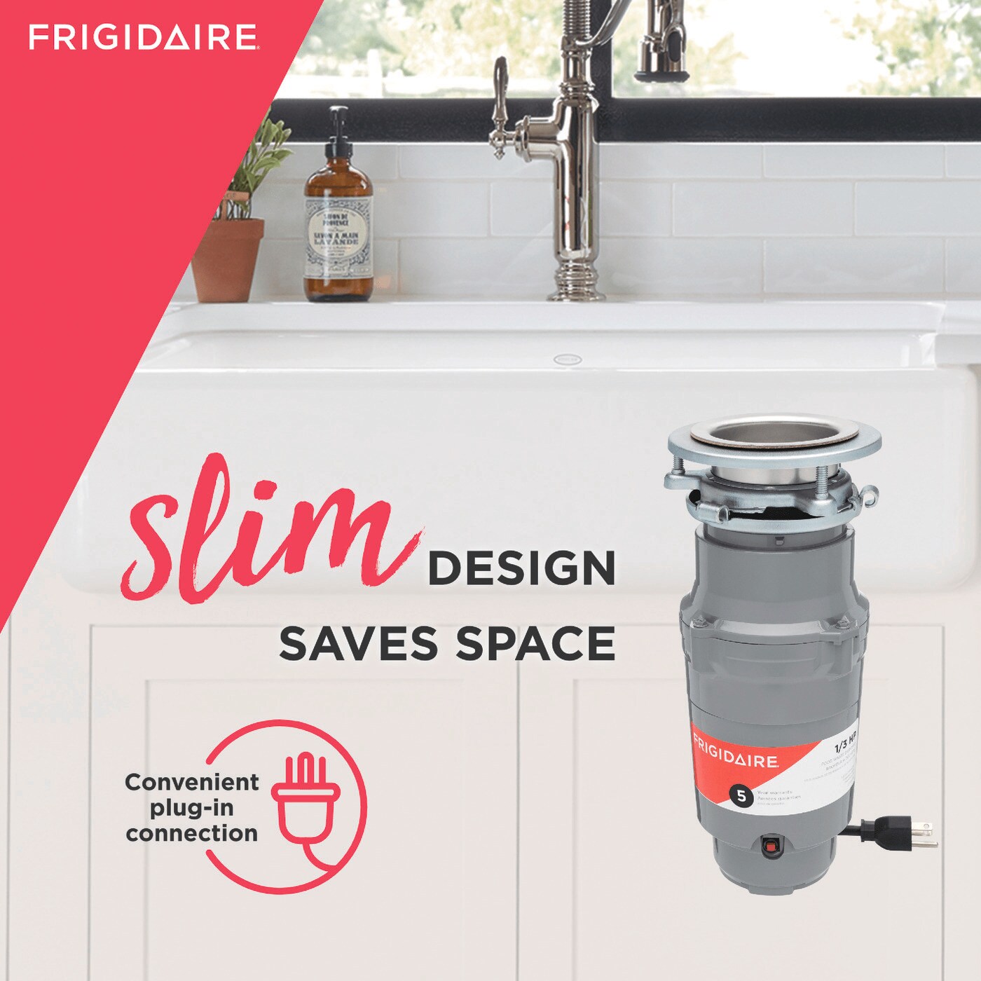Model: FF03DISPC1 | Frigidaire 1/3 HP Corded Disposer