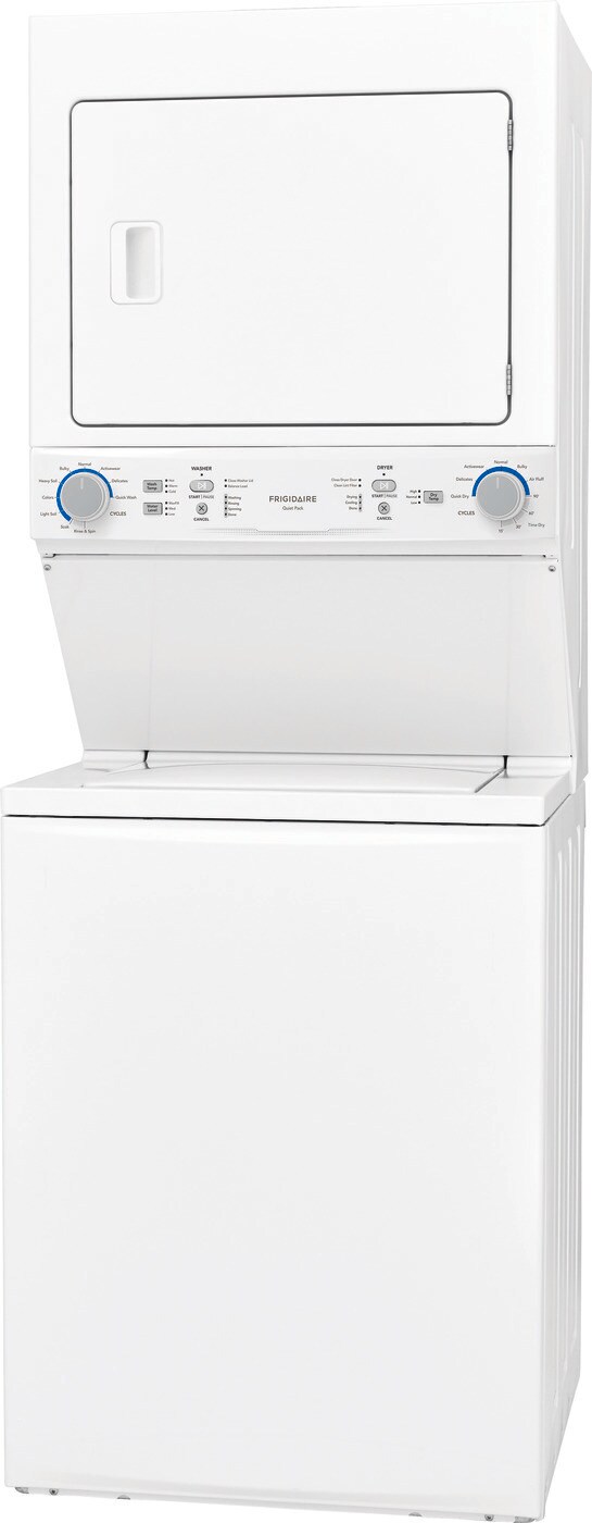 Model: FLCG7522AW | Frigidaire Gas Washer/Dryer Laundry Center - 3.9 Cu. Ft Washer and 5.5 Cu. Ft. Dryer