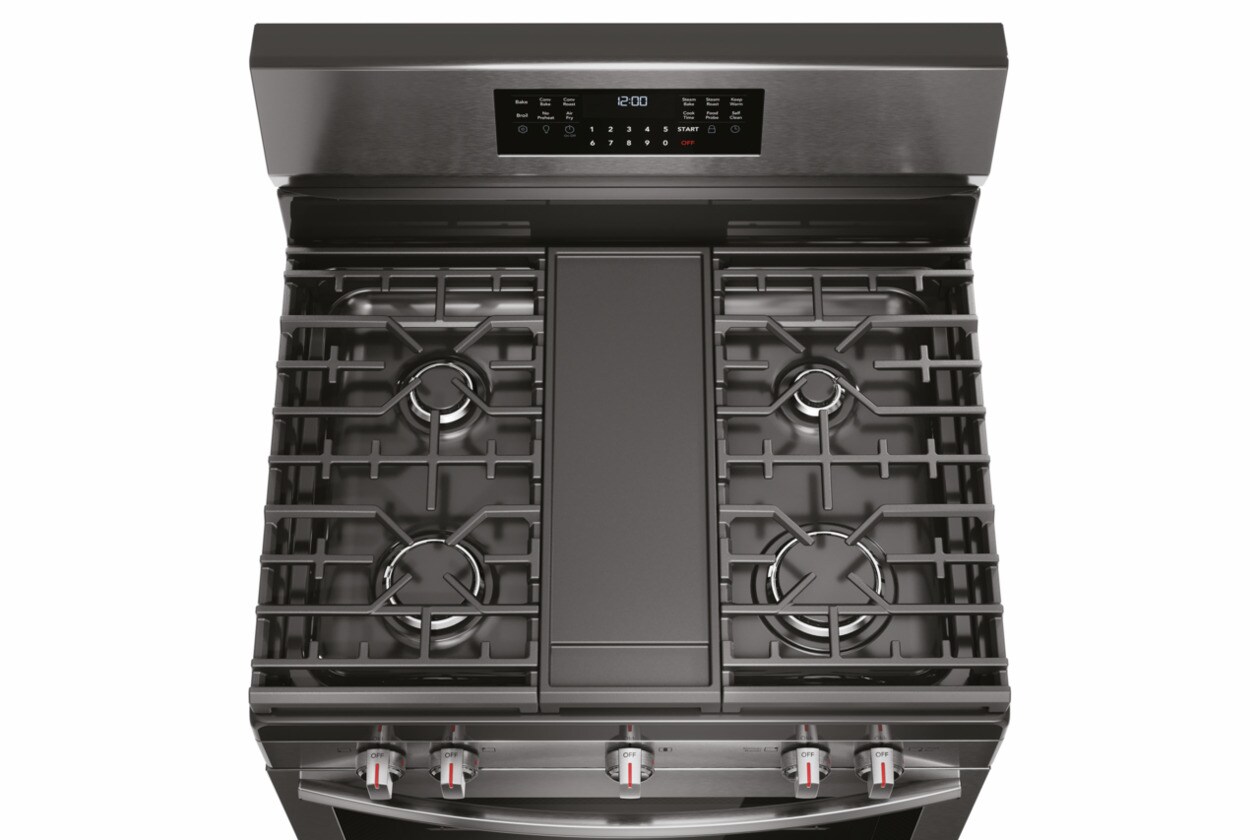 Model: GCRG3060BD | Frigidaire Gallery 30" Rear Control Gas Range with Total Convection