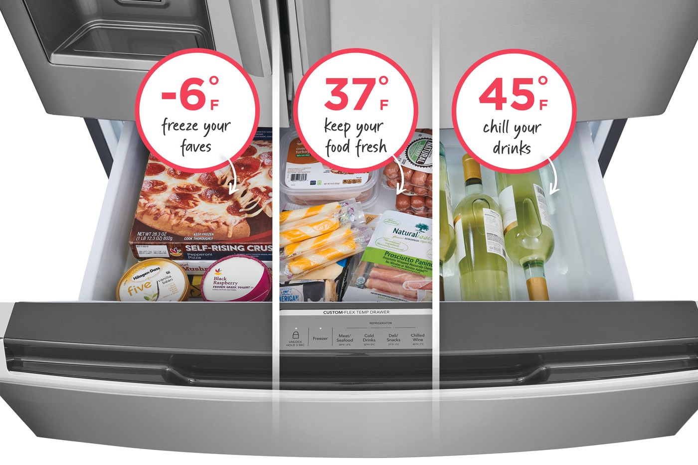 Model: GRMS2773AF - S/D  | Frigidaire Gallery 26.3 Cu. Ft. Standard-Depth 4-Door French Door Refrigerator