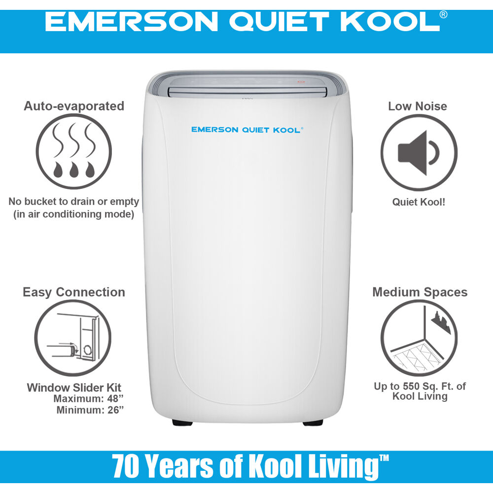 Model: EAPC14RSD1 | Emerson Quiet Kool 14000 BTU Portable Air Conditioner with Wifi Controls
