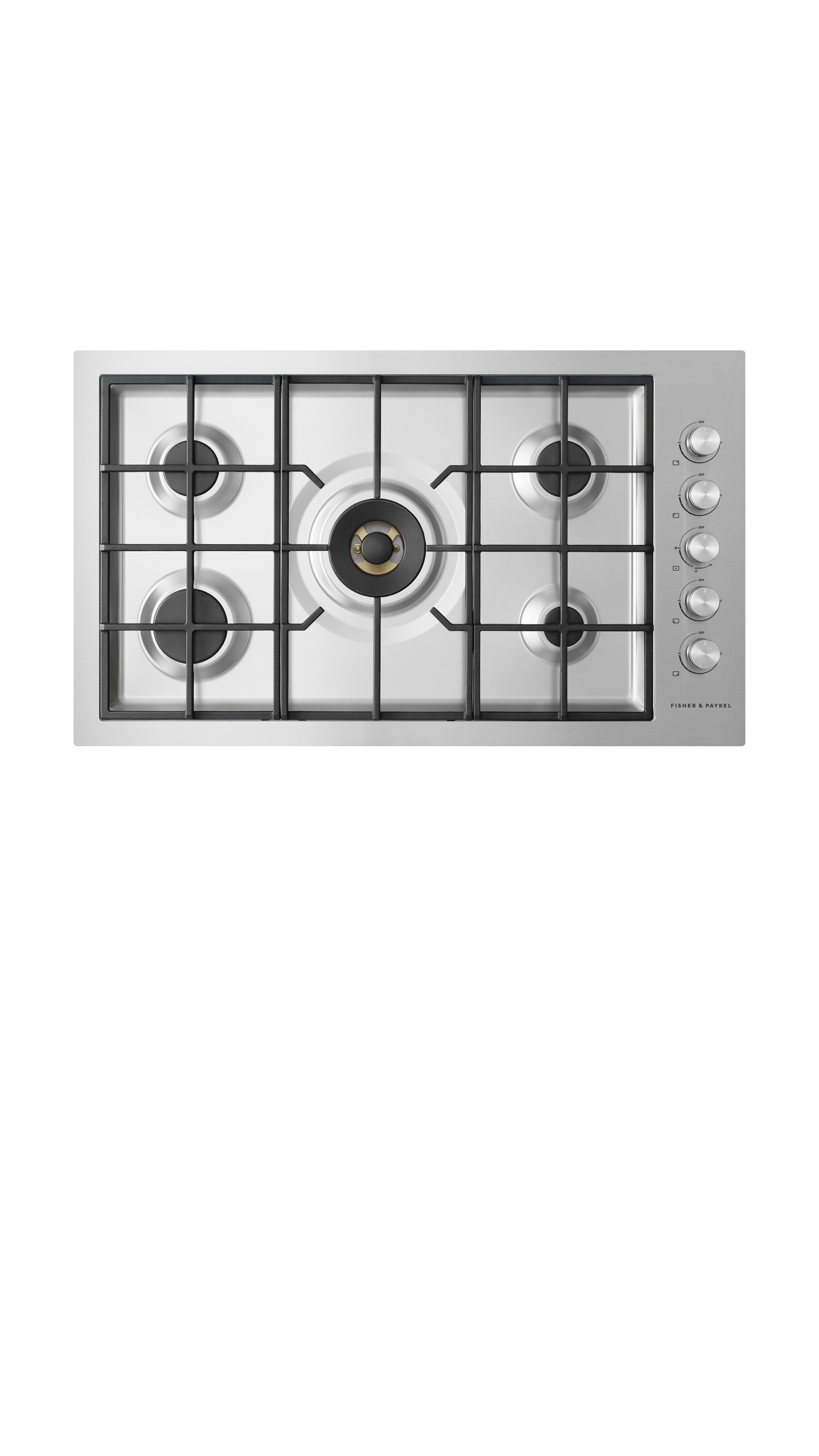 Model: CG365DNGRX2 N | Fisher and Paykel Gas on Steel Cooktop, 36", Flush Fit