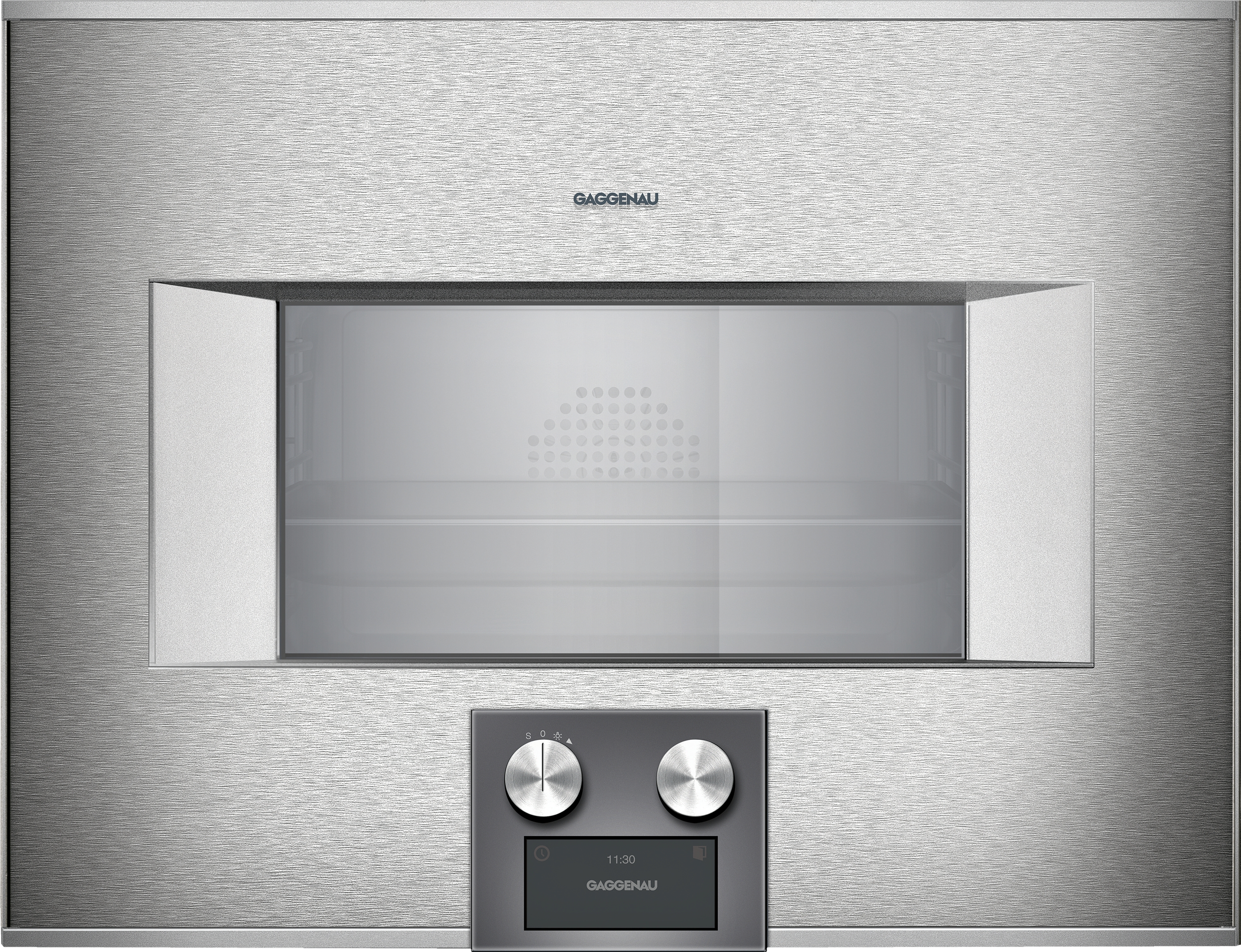 Gaggenau 400 series, combi-steam oven, 24'', door hinge: right, Stainless steel behind glass