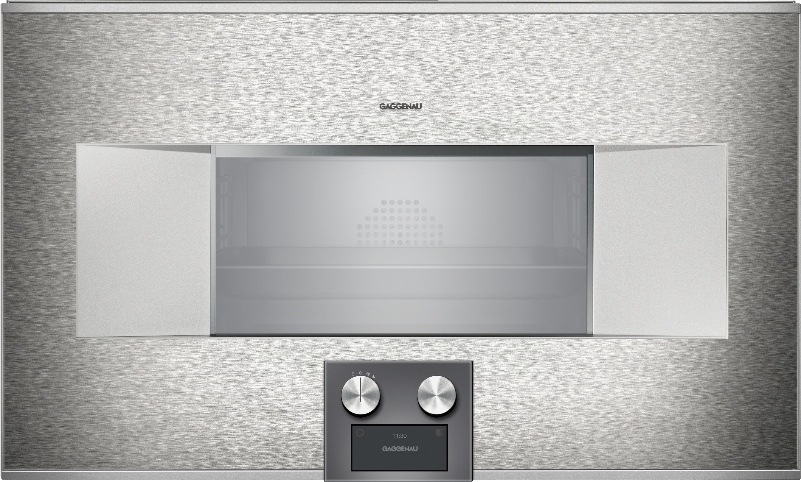 Gaggenau 400 series, combi-steam oven, 30'', door hinge: right, Stainless steel behind glass