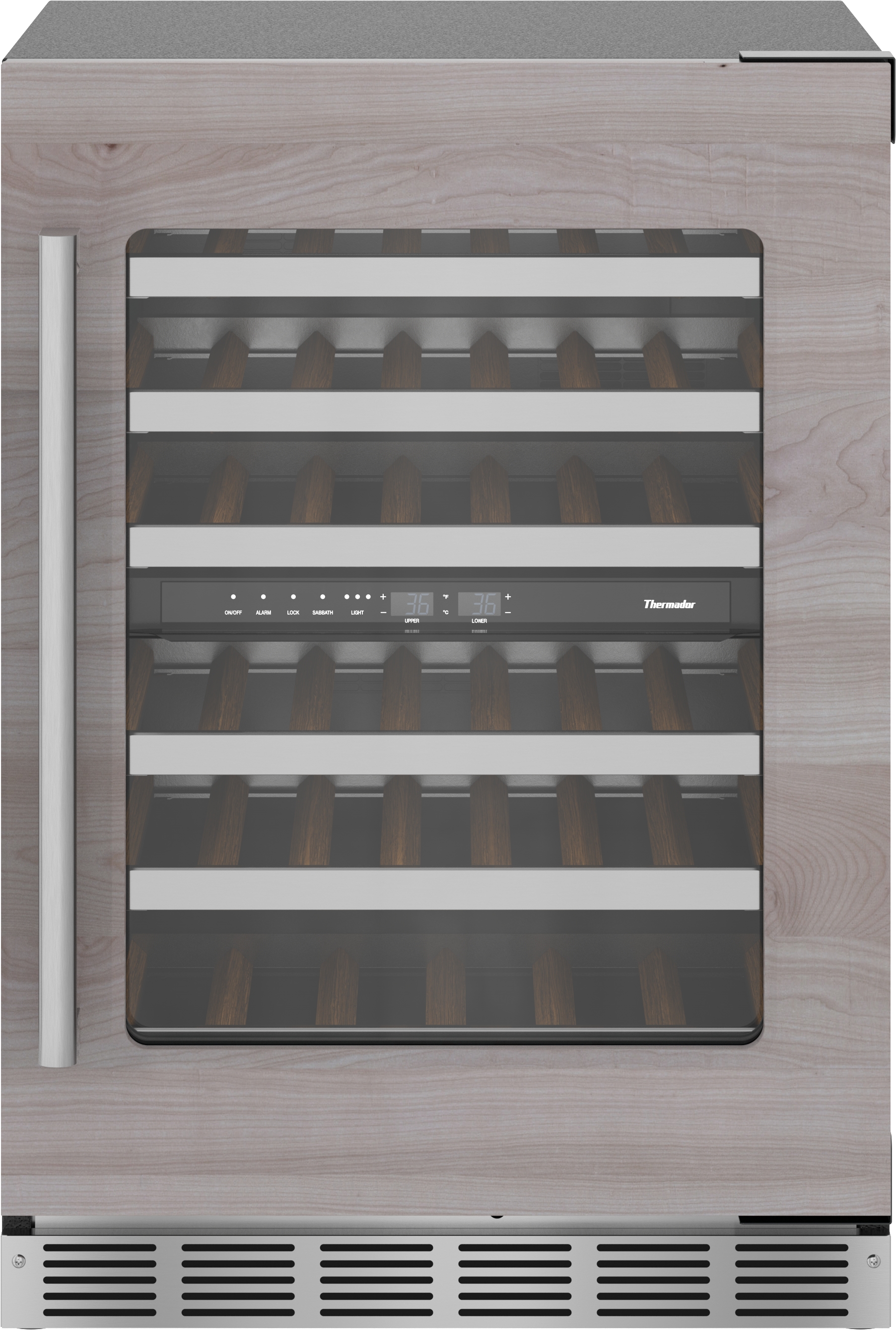 Thermador Freedom®, Under Counter Wine Cooler with Glass Door, 24'', Panel Ready, Right Hinge