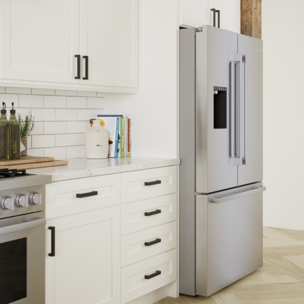 Model: B36FD50SNS - S/D  | Bosch 500 Series, French Door Bottom Mount Refrigerator, 36'', Stainless steel (with anti-fingerprint)