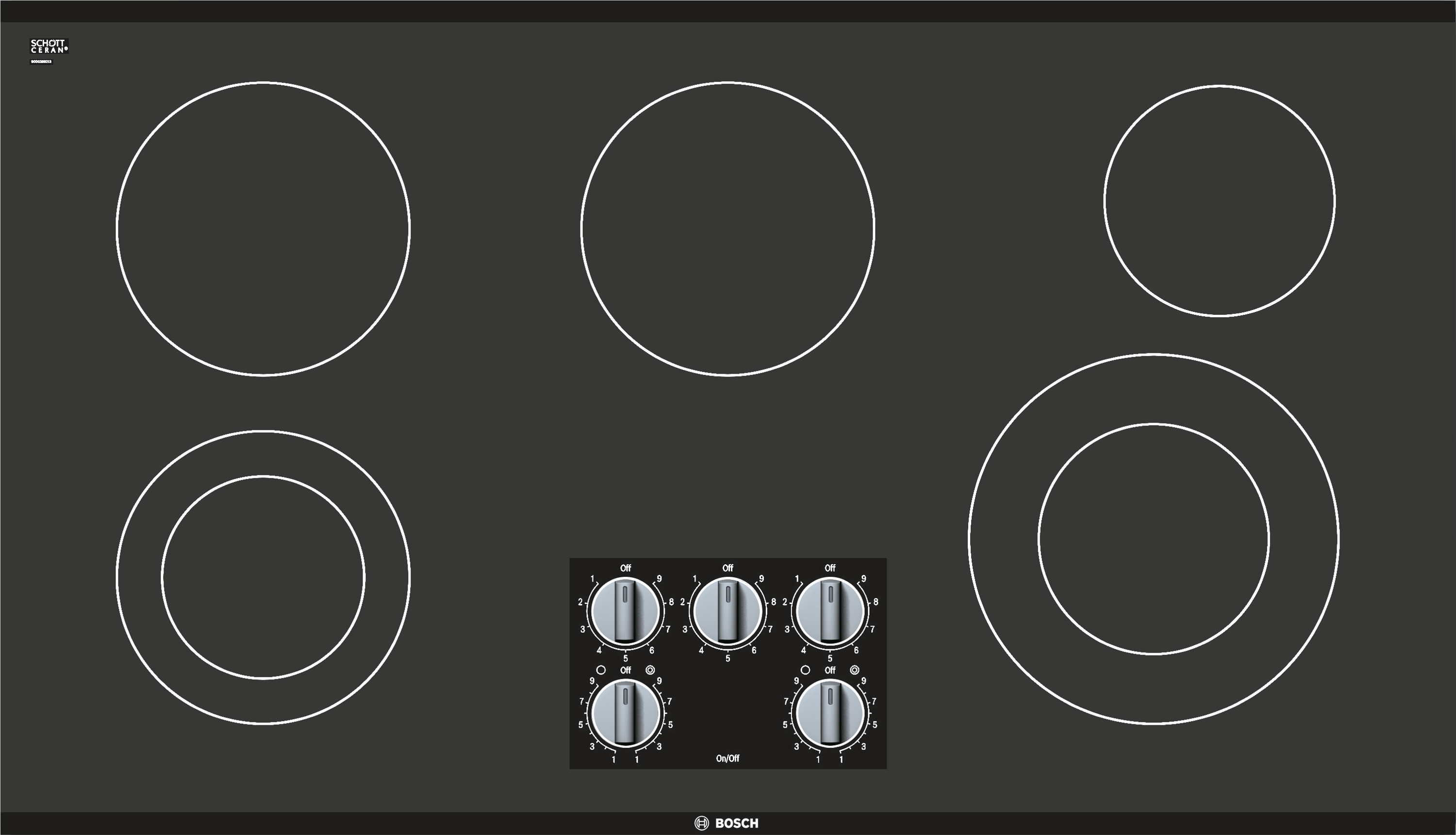 Model: NEM5666UC | Bosch 500 Series, Electric Cooktop, 36, Without Frame
