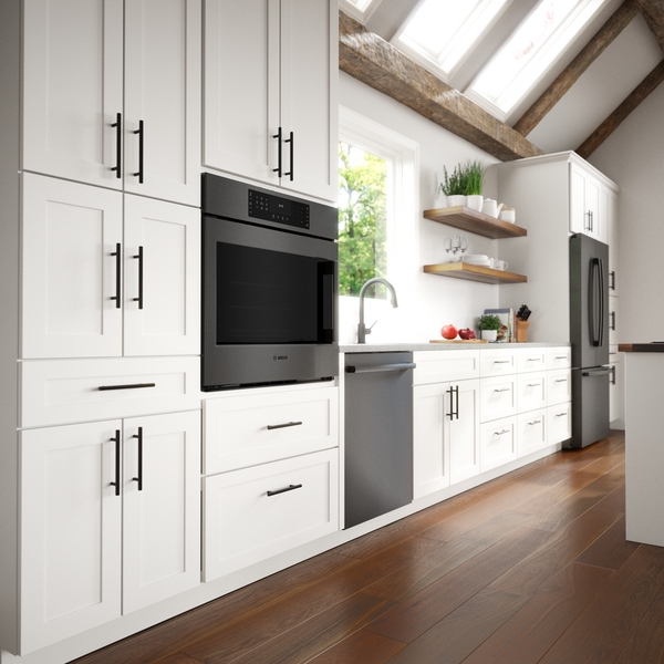 Model: HBL8444LUC | Bosch 800 Series, Single Wall Oven, 30'', Left SideOpening Door, Black Stainless Steel