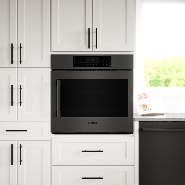 Model: HBL8444RUC | Bosch 800 Series, Single Wall Oven, 30'', Right SideOpening Door, Black Stainless Steel