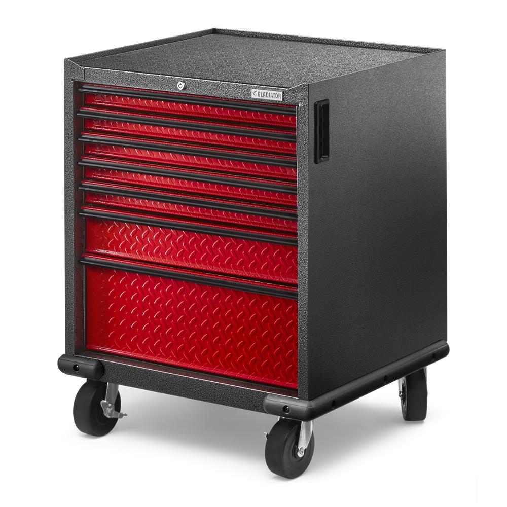 Model: GAGD277DKR | Gladiator Premier Pre-Assembled 7 Drawer Modular Tool Storage Cabinet