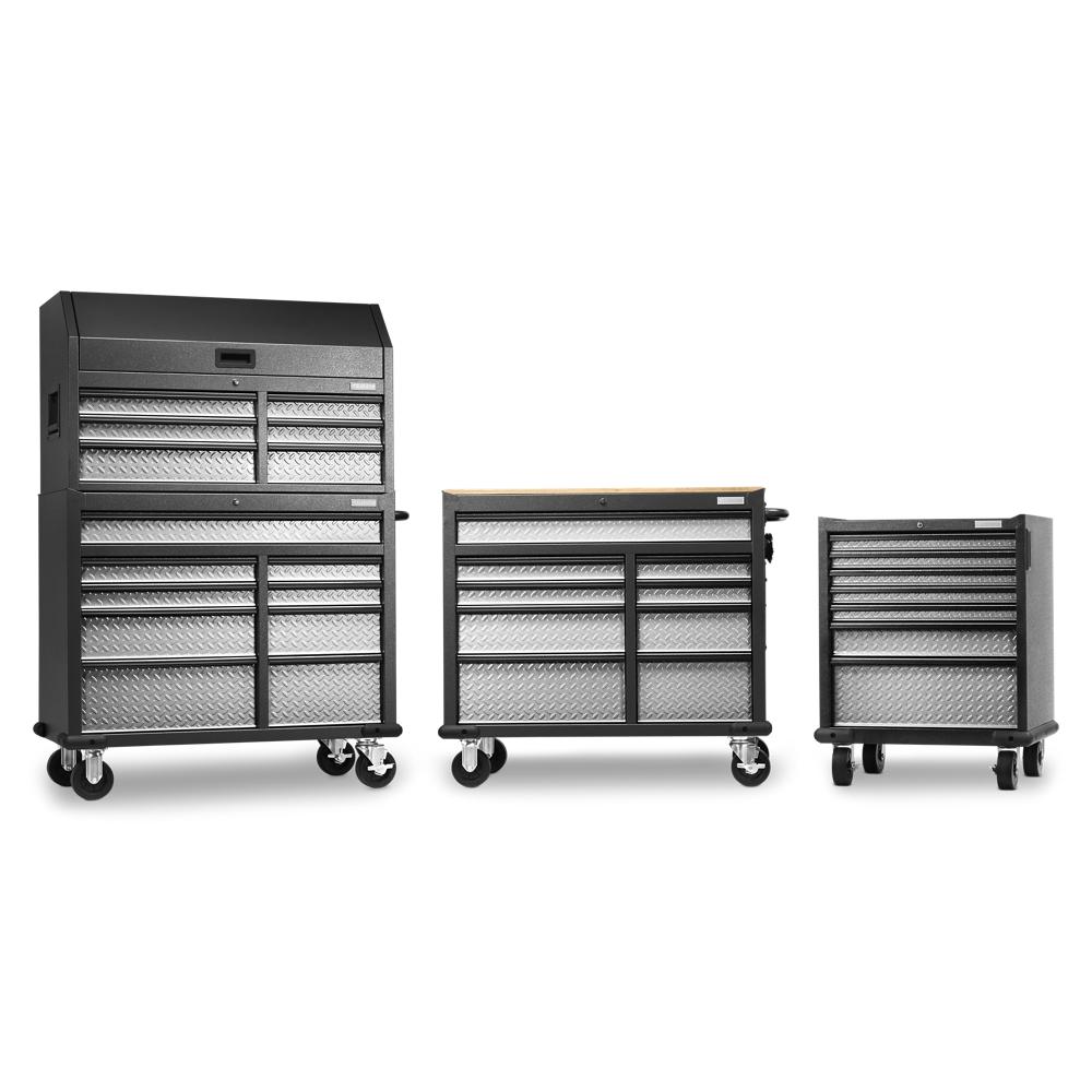 Model: GAMT41HWJG | Gladiator Premier 41 inch 9-drawer Mobile Tool Workbench with Solid Wood Top