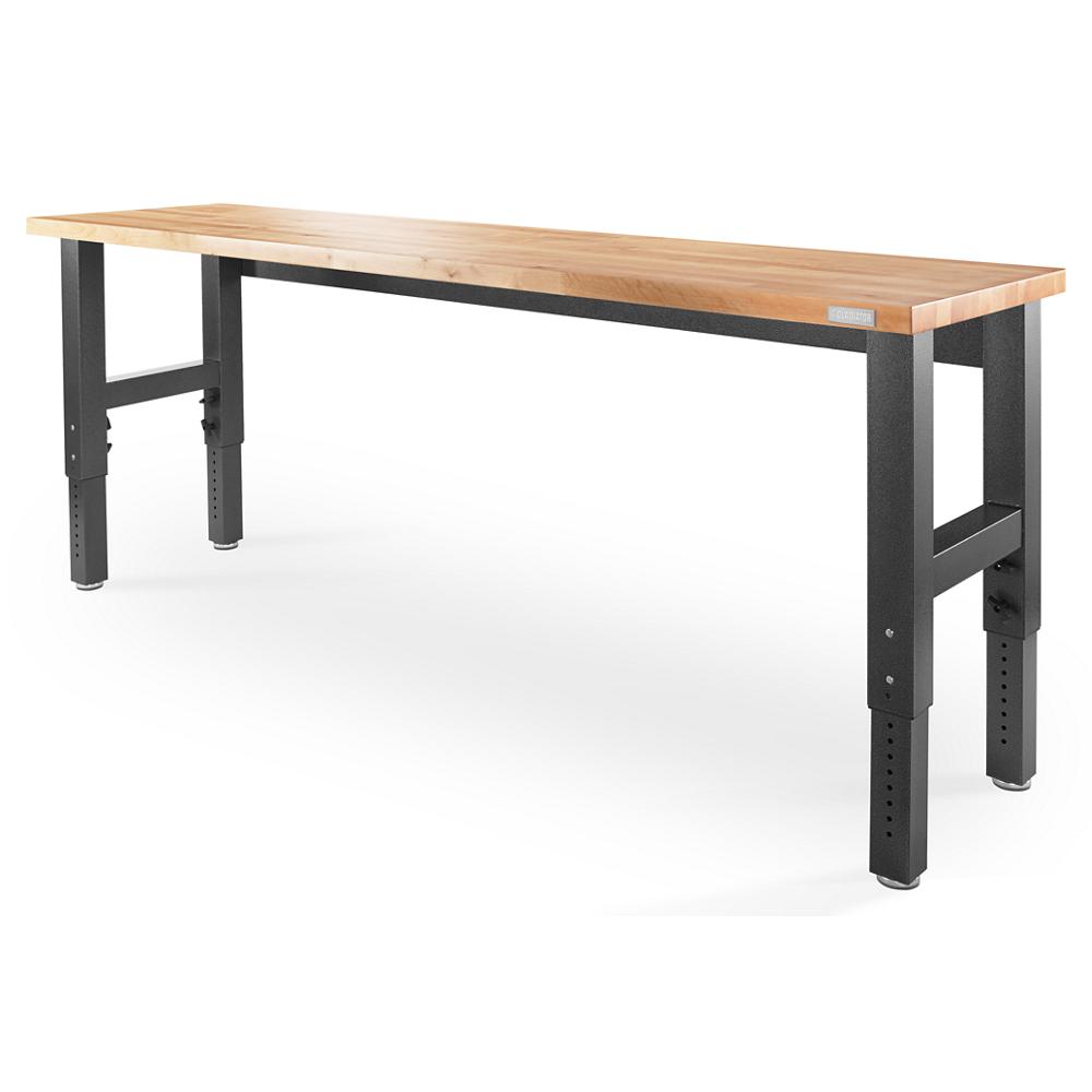 Model: GAWB08HWEG | Gladiator 8' Adjustable Height Hardwood Workbench