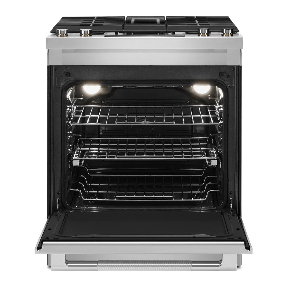 Model: JDS1750ML | Jenn-Air RISE™ 30" DUAL-FUEL DOWNDRAFT SLIDE-IN RANGE