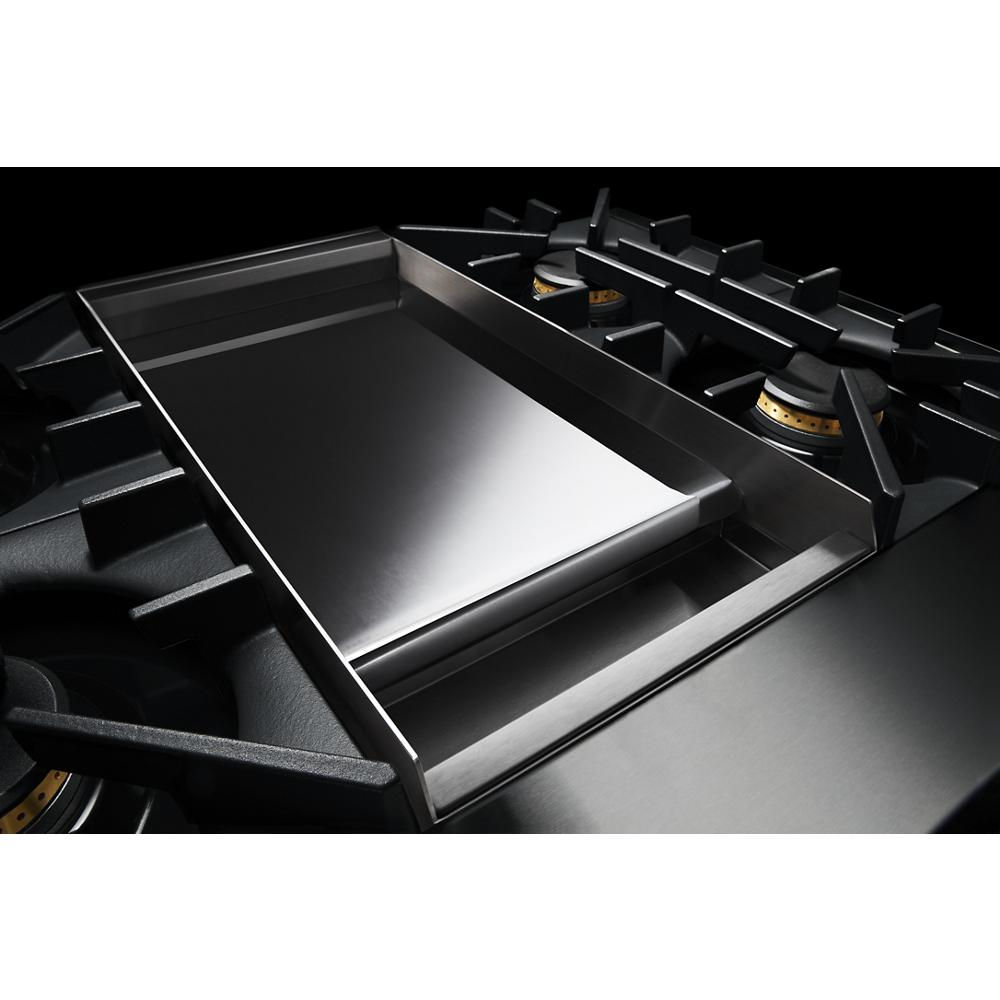 Model: JDSP536HM | Jenn-Air NOIR™ 36" Dual-Fuel Professional-Style Range with Chrome-Infused Griddle and Steam Assist