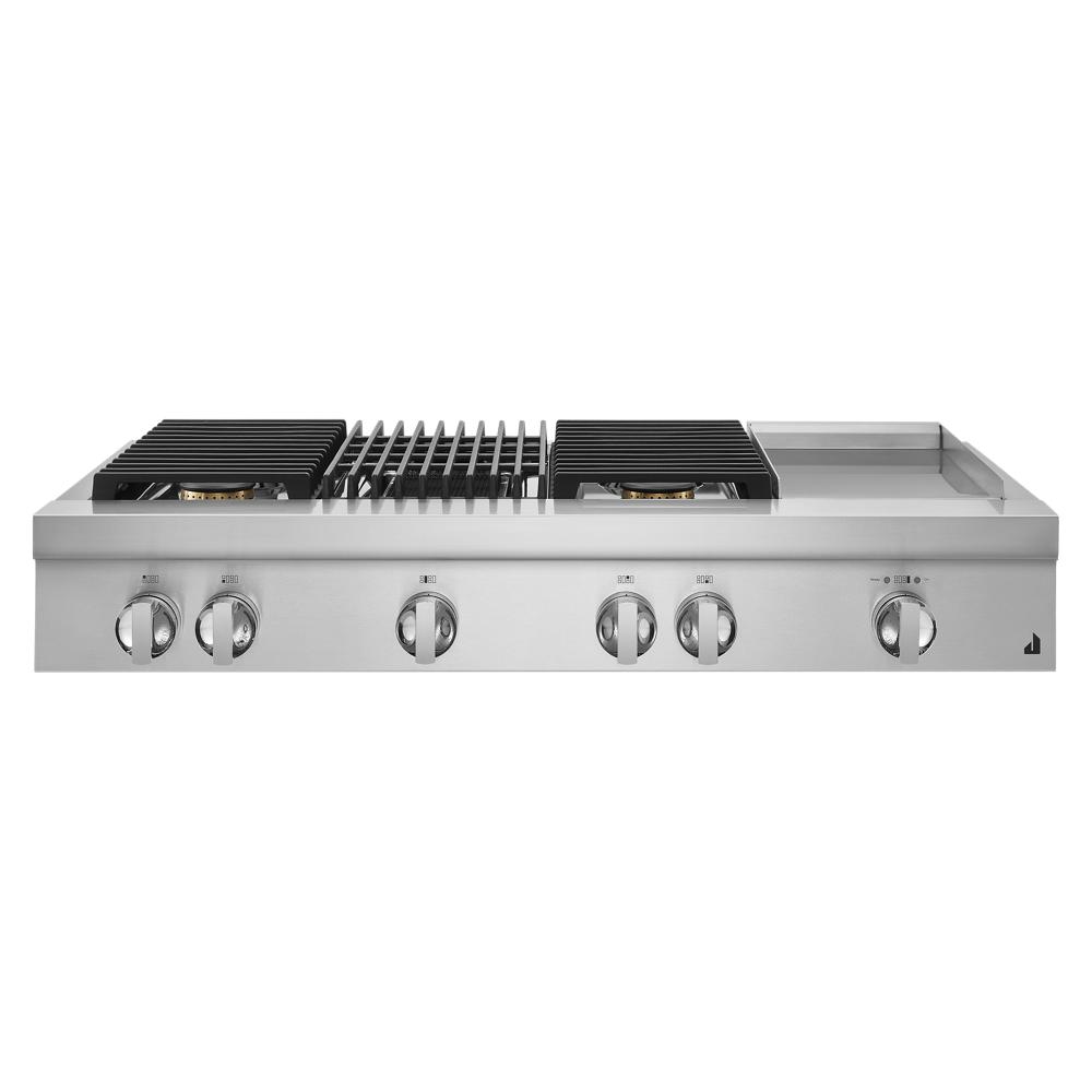 Jenn-Air NOIR™ 48" Gas Professional-Style Rangetop with Chrome-Infused Griddle and Grill