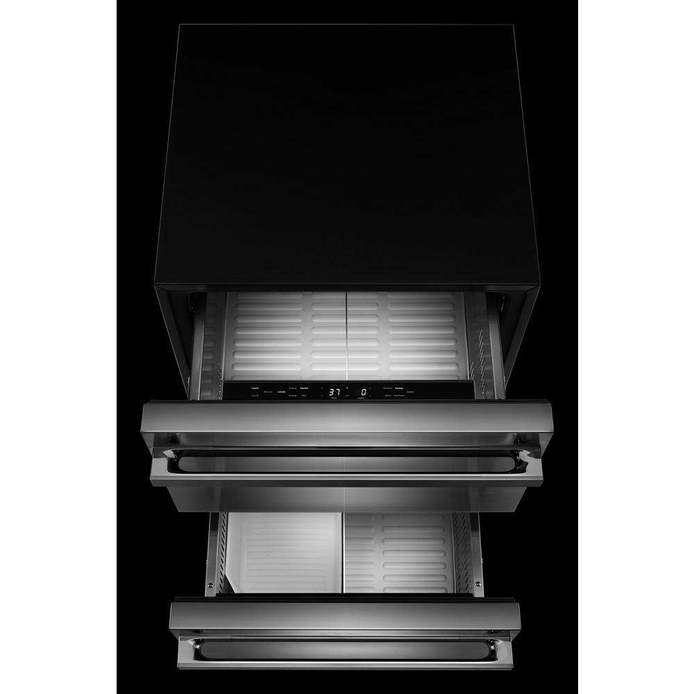 Model: JUCFP242HM | Jenn-Air NOIR 24" Double Drawer Refrigerator/Freezer