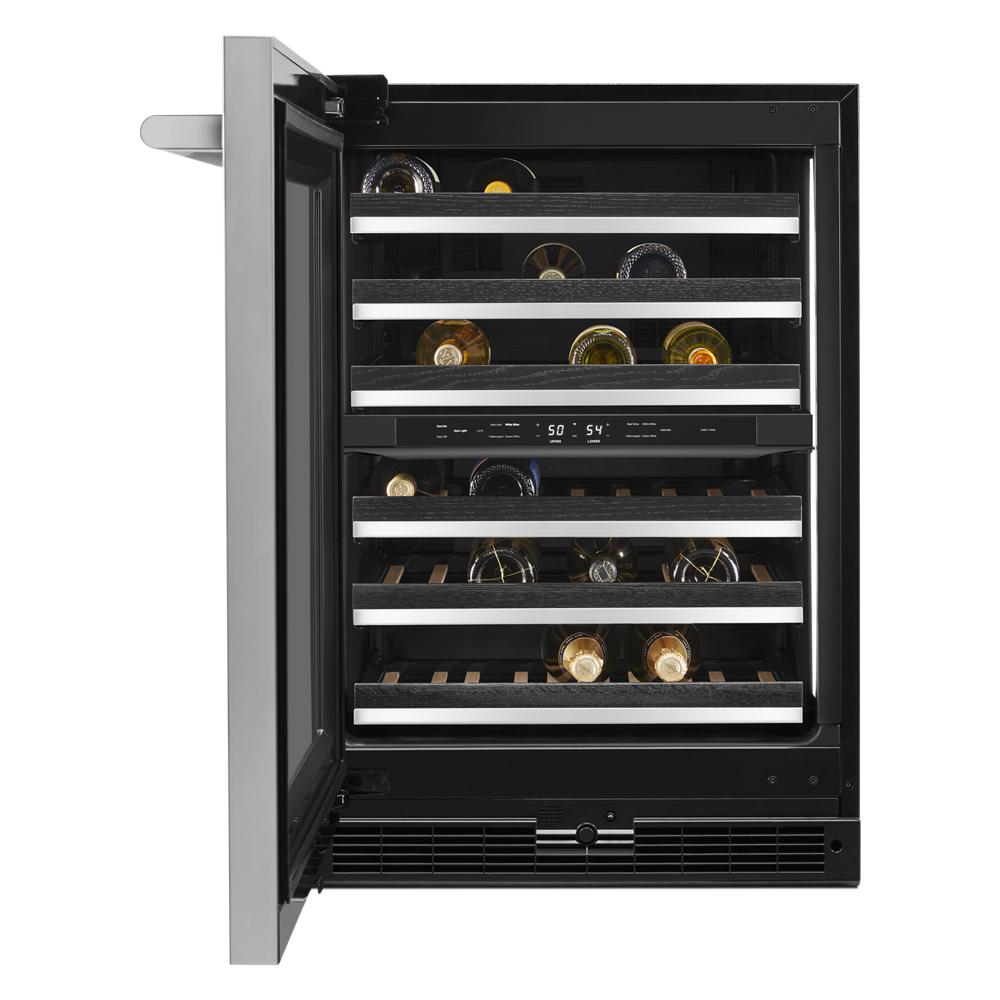 Model: JUWFL242HL | Jenn-Air RISE™ 24" Built-In Undercounter Wine Cellar - Left Swing