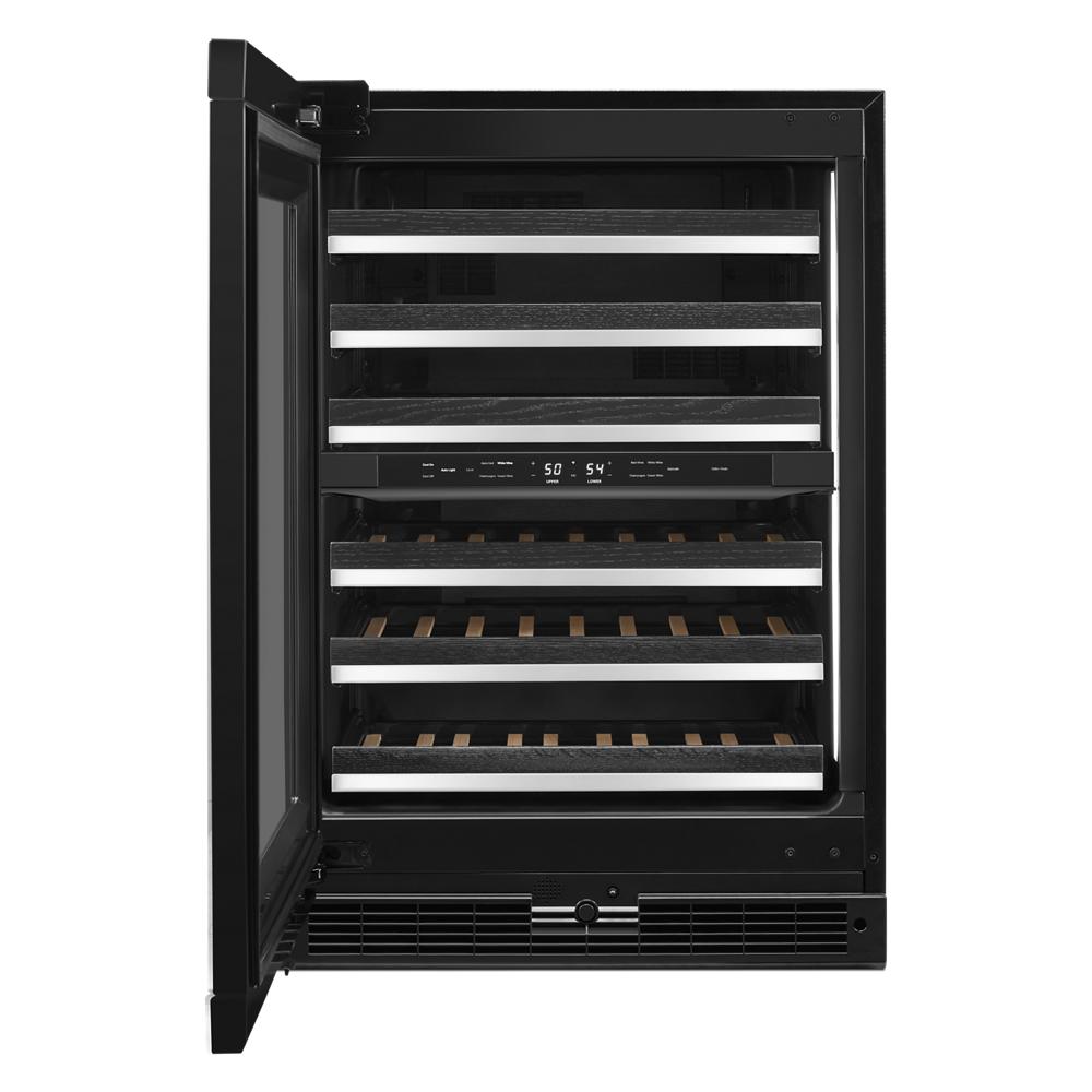 Model: JUWFL242HX | Jenn-Air Panel-Ready 24" Built-In Undercounter Wine Cellar - Left Swing