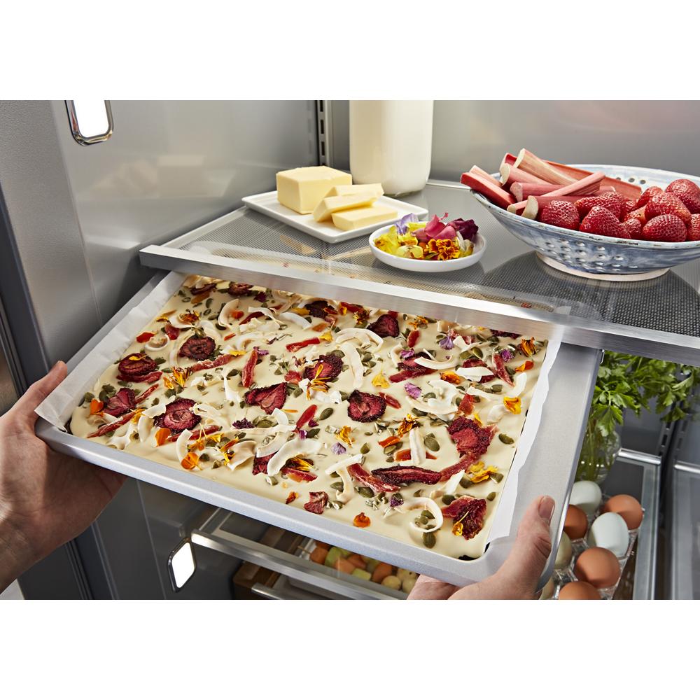 Model: KBSD702MSS | KitchenAid 25.1 Cu. Ft. 42" Built-In Side-by-Side Refrigerator with Ice and Water Dispenser