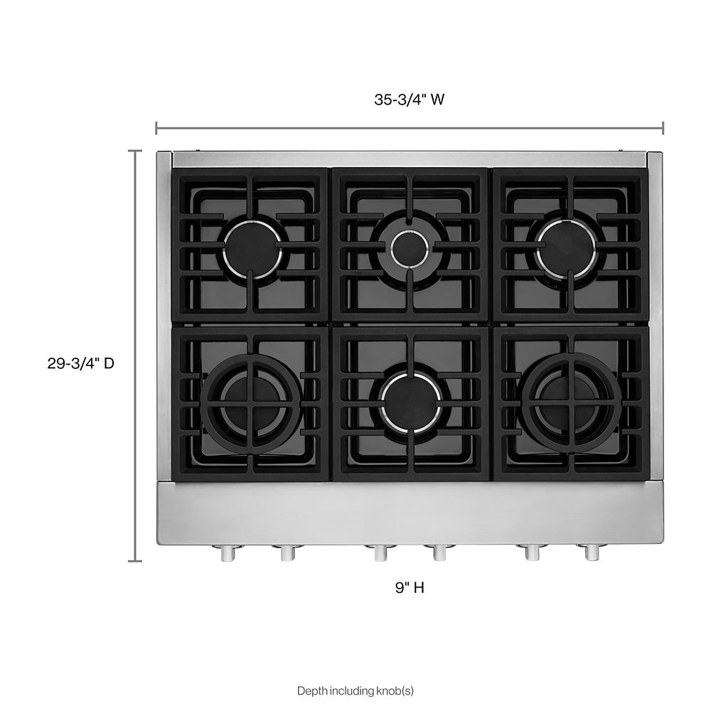 KitchenAid KitchenAid® 36'' 6-Burner Commercial-Style Gas Rangetop