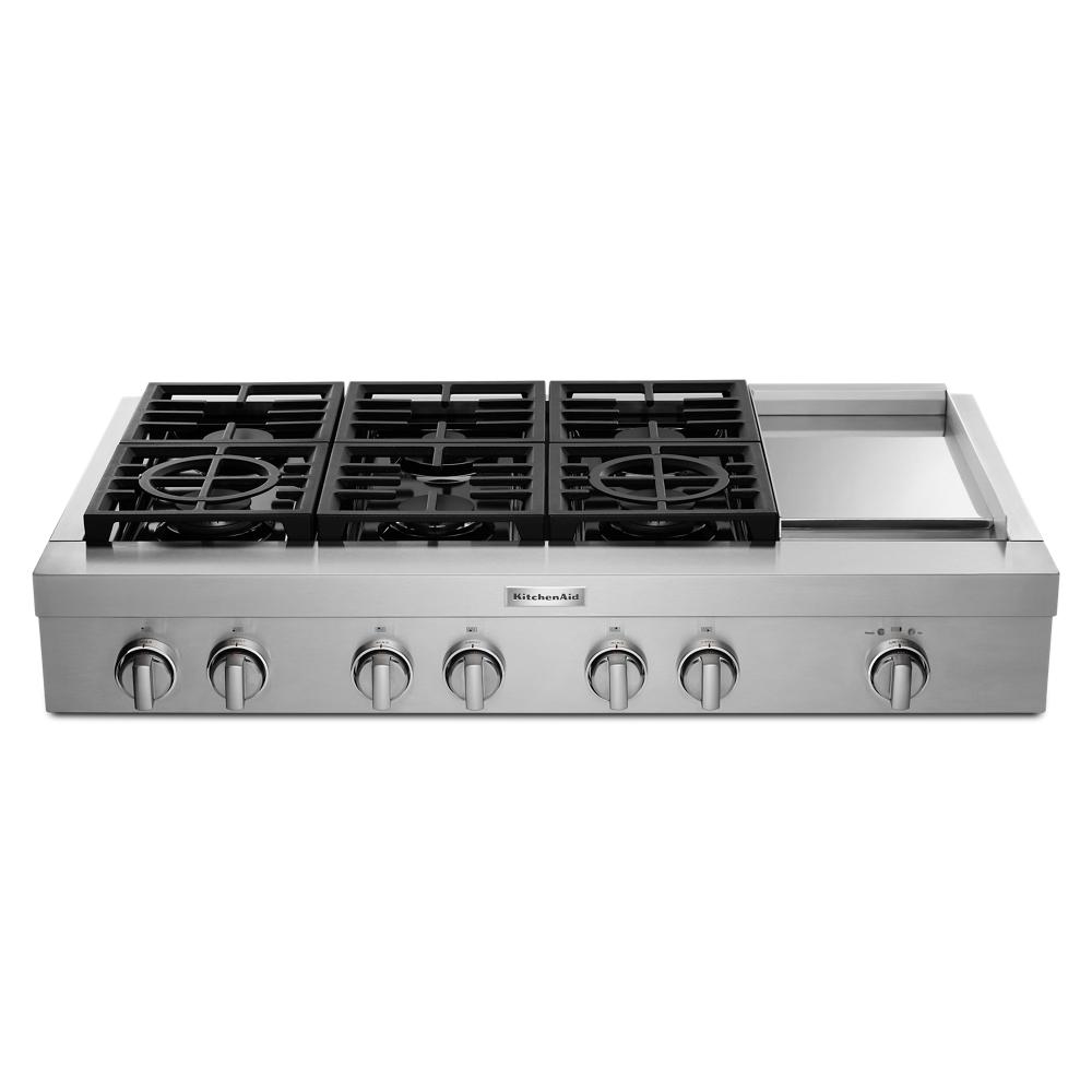 KitchenAid KitchenAid® 48'' 6-Burner Commercial-Style Gas Rangetop with Griddle