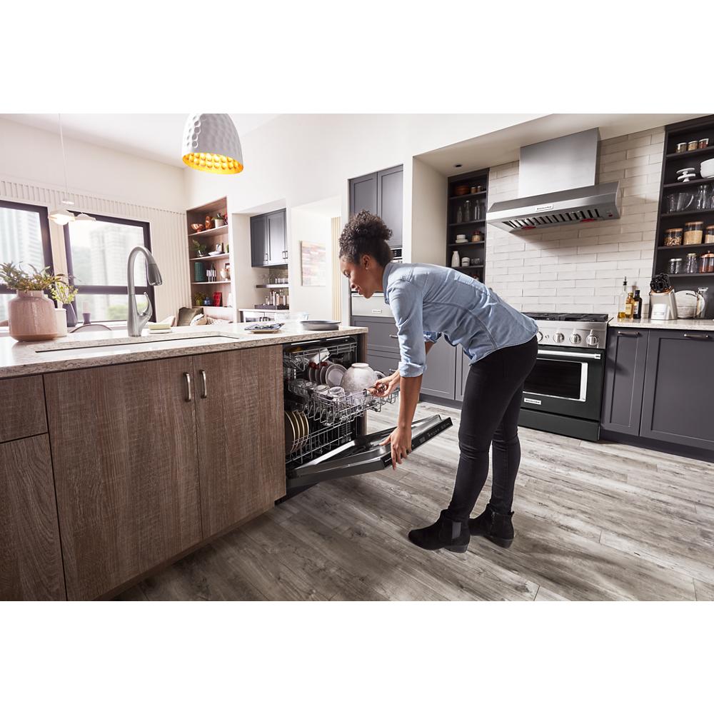 Model: KDPM704KPS | KitchenAid 360° Max Jets™ Third Rack Dishwasher with Ultra-Bright LED Lighting, 44 dBA