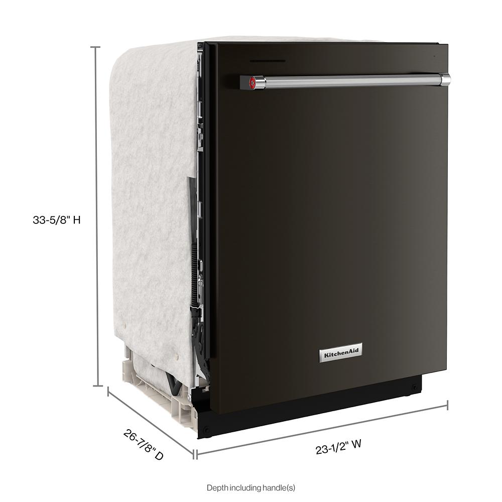 Model: KDTE204KBS | KitchenAid Third Level Utensil Rack Dishwasher with 30+ Total Wash Jets, 39 dBA