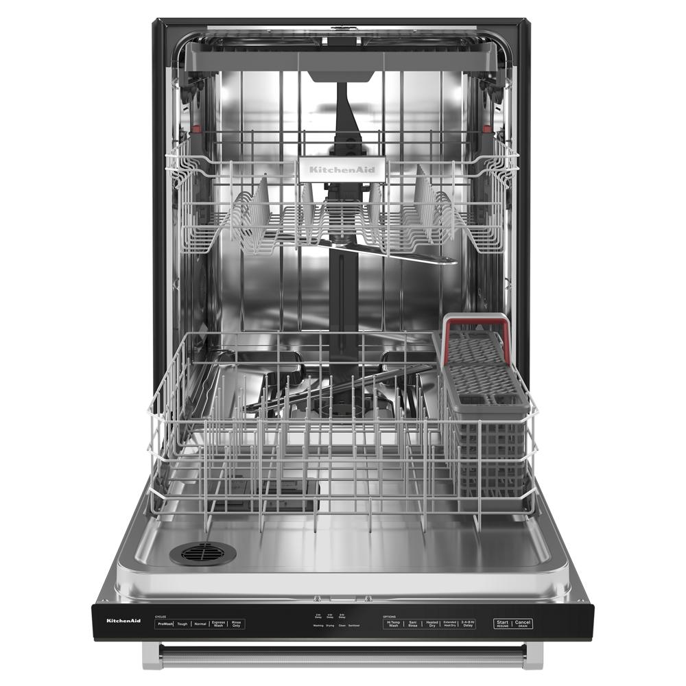 Model: KDTE204KBS | KitchenAid Third Level Utensil Rack Dishwasher with 30+ Total Wash Jets, 39 dBA