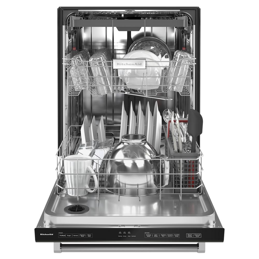 Model: KDTE204KBS | KitchenAid Third Level Utensil Rack Dishwasher with 30+ Total Wash Jets, 39 dBA