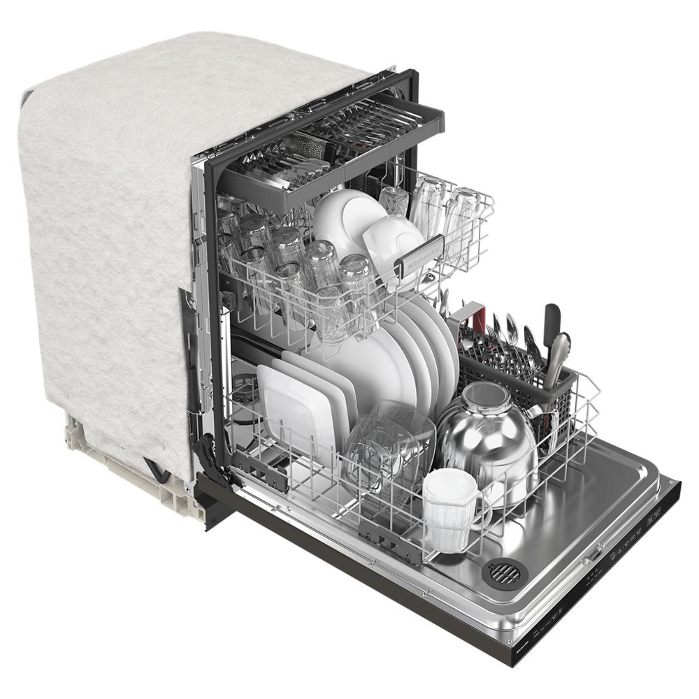 Model: KDTE204KBS | KitchenAid Third Level Utensil Rack Dishwasher with 30+ Total Wash Jets, 39 dBA