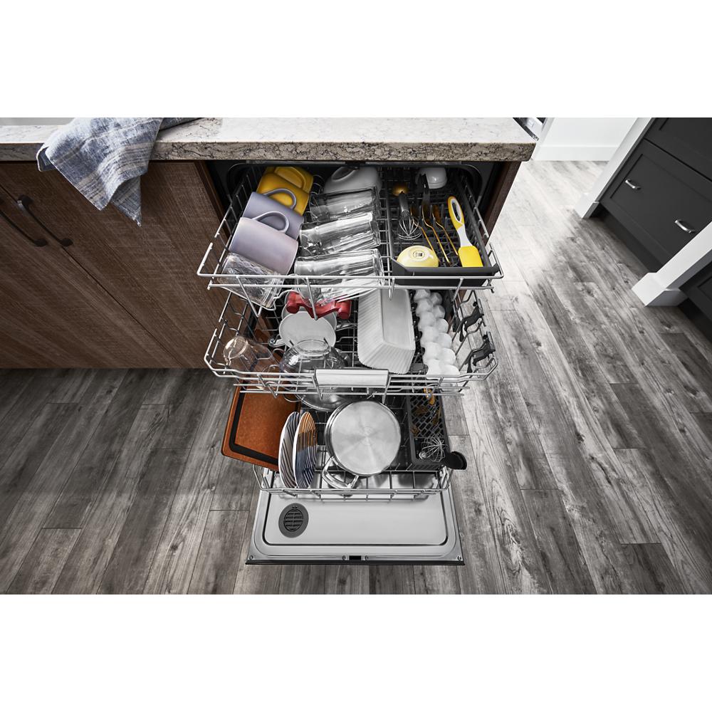 Model: KDTM404KBS | KitchenAid 360° Max Jets™ Third Rack Dishwasher with 50+ Total Wash Jets, 44 dBA