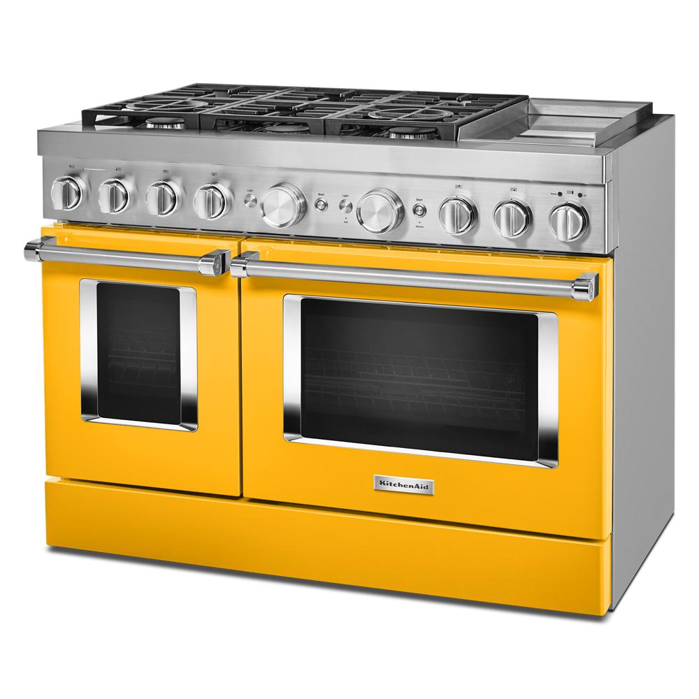 Model: KFDC558JYP | KitchenAid KitchenAid® 48'' Smart Commercial-Style Dual Fuel Range with Griddle