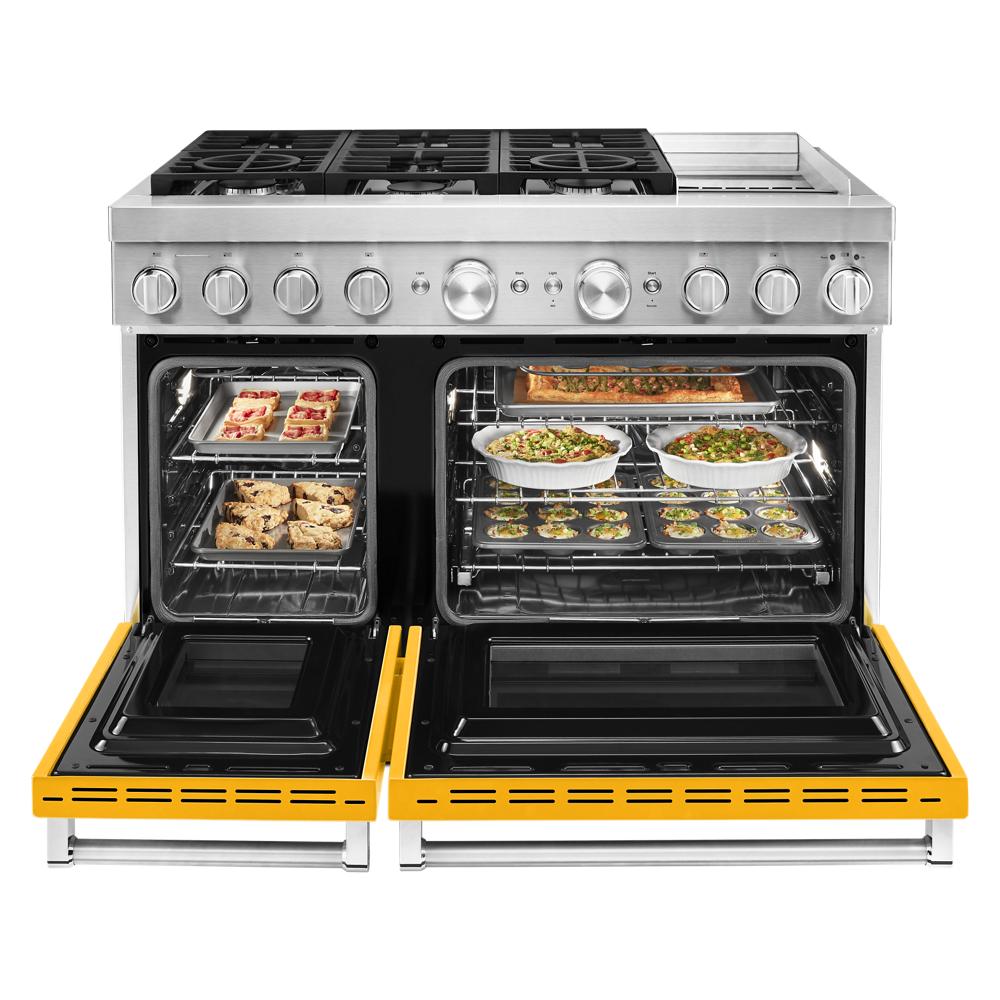 Model: KFDC558JYP | KitchenAid KitchenAid® 48'' Smart Commercial-Style Dual Fuel Range with Griddle