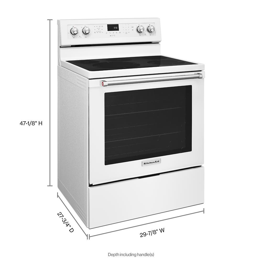 Model: KFEG500EWH-3 | KitchenAid 30-Inch 5-Element Electric Convection Range