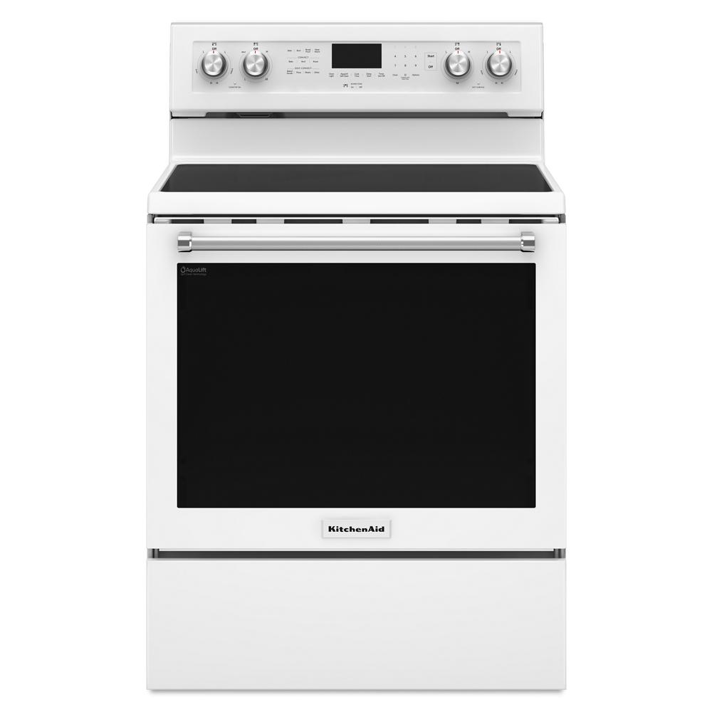 Model: KFEG500EWH-3 | KitchenAid 30-Inch 5-Element Electric Convection Range