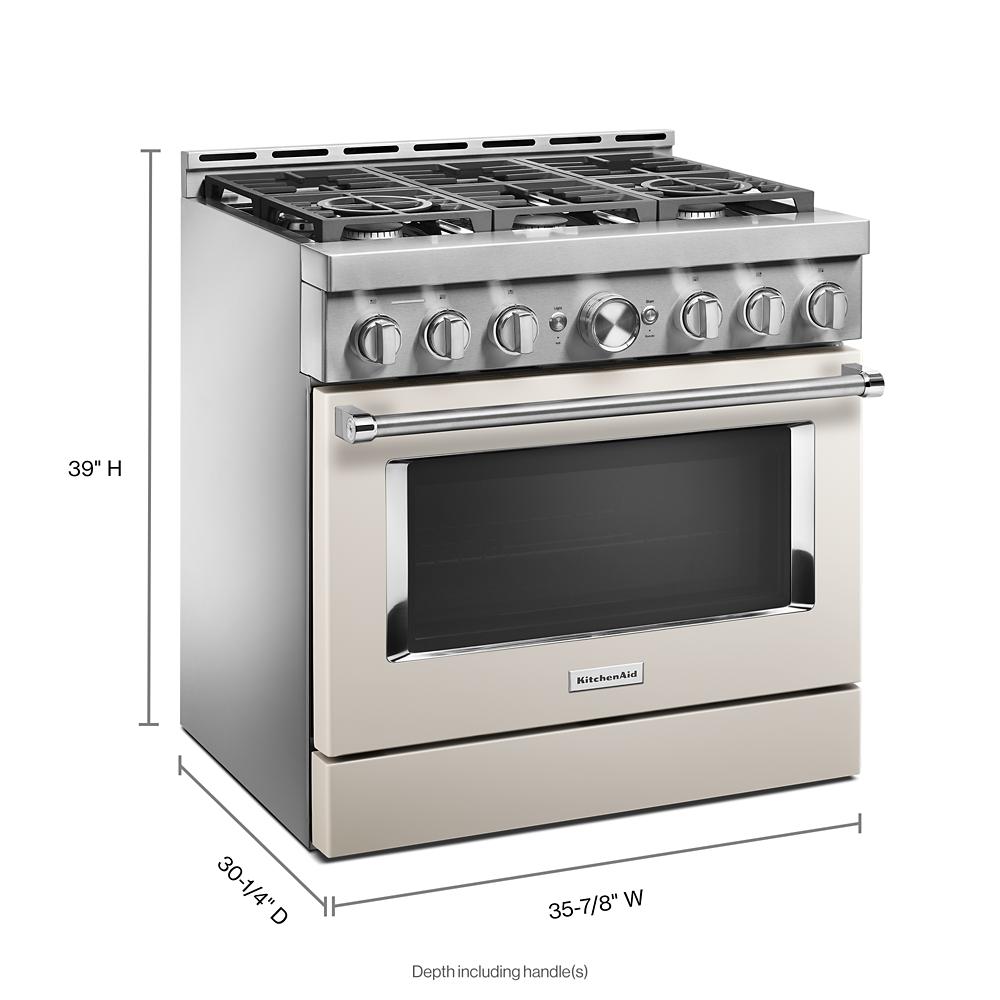 Model: KFGC506JMH | KitchenAid KitchenAid® 36'' Smart Commercial-Style Gas Range with 6 Burners
