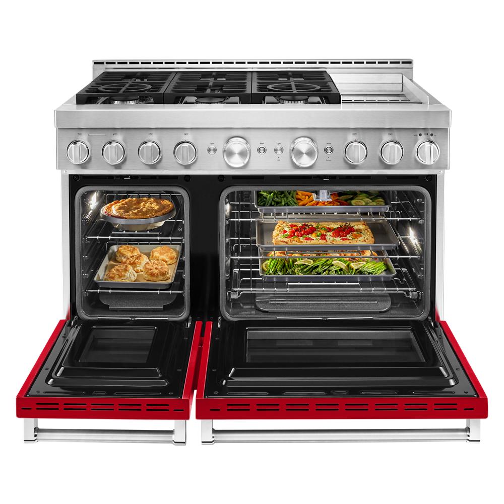 Model: KFGC558JPA | KitchenAid KitchenAid® 48'' Smart Commercial-Style Gas Range with Griddle