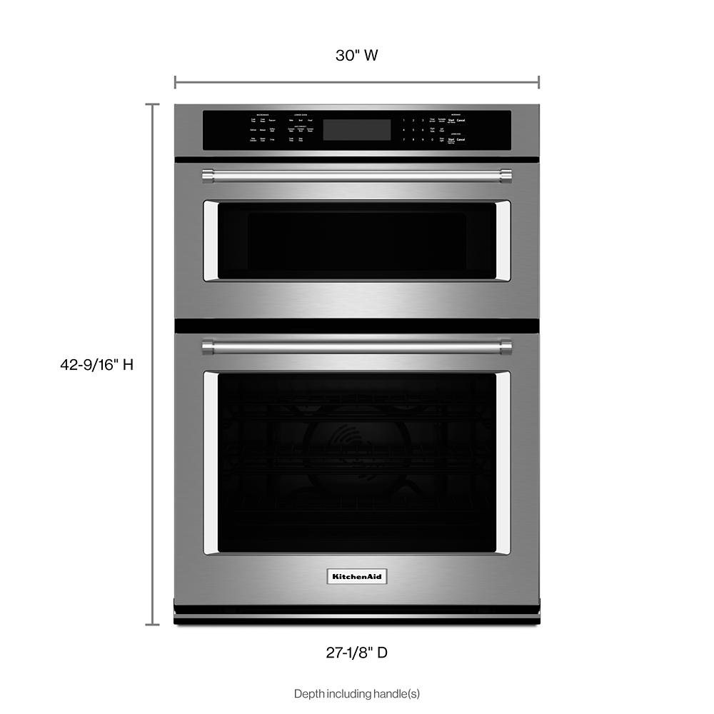Model: KOCE500ESS | KitchenAid 30" Combination Wall Oven with Even-Heat™  True Convection (Lower Oven)