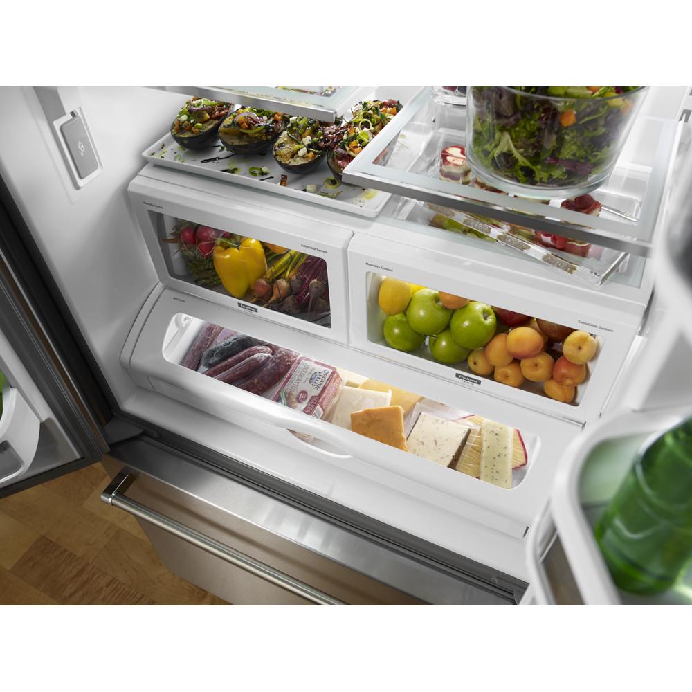 Model: KRFC302ESS - S/D  | KitchenAid 22 cu. ft. 36-Inch Width Counter Depth French Door Refrigerator with Interior Dispense