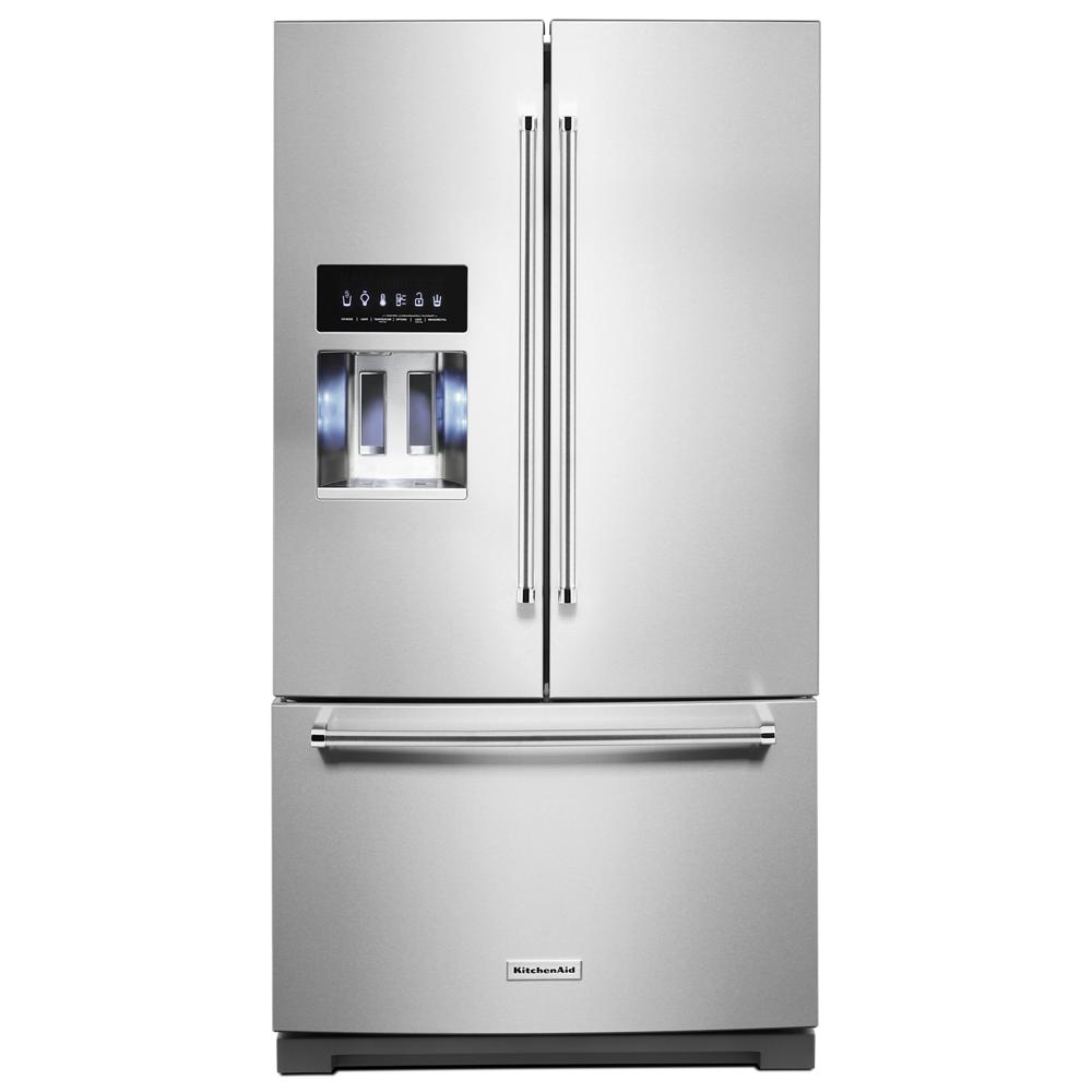 KitchenAid 26.8 Cu. Ft. Standard-Depth French Door Refrigerator with Exterior Ice and Water Dispenser