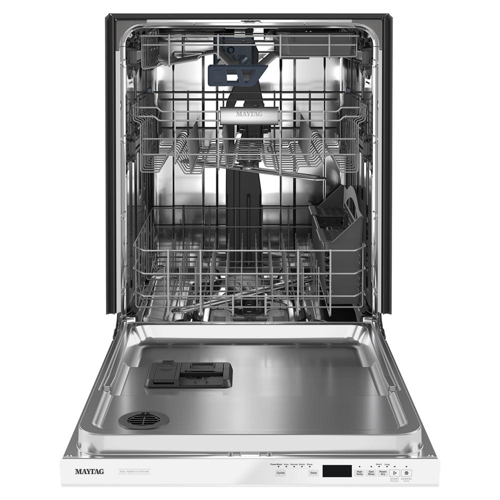 Model: MDB8959SKW | Maytag 24” Top Control Dishwasher with Dual Power Filtration, PowerBlast® Cycle and 3rd Level Rack - 47 dBA
