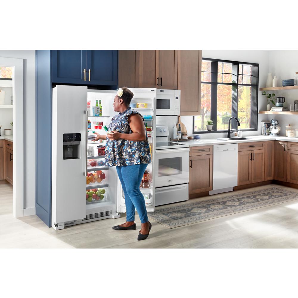 Model: MDB8959SKW | Maytag 24” Top Control Dishwasher with Dual Power Filtration, PowerBlast® Cycle and 3rd Level Rack - 47 dBA