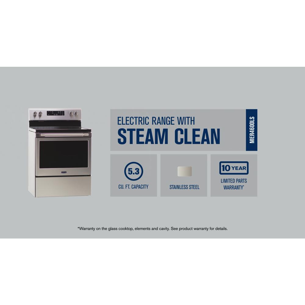 Maytag - MER4600LS - Electric Range with Steam Clean - 5.3 cu. ft