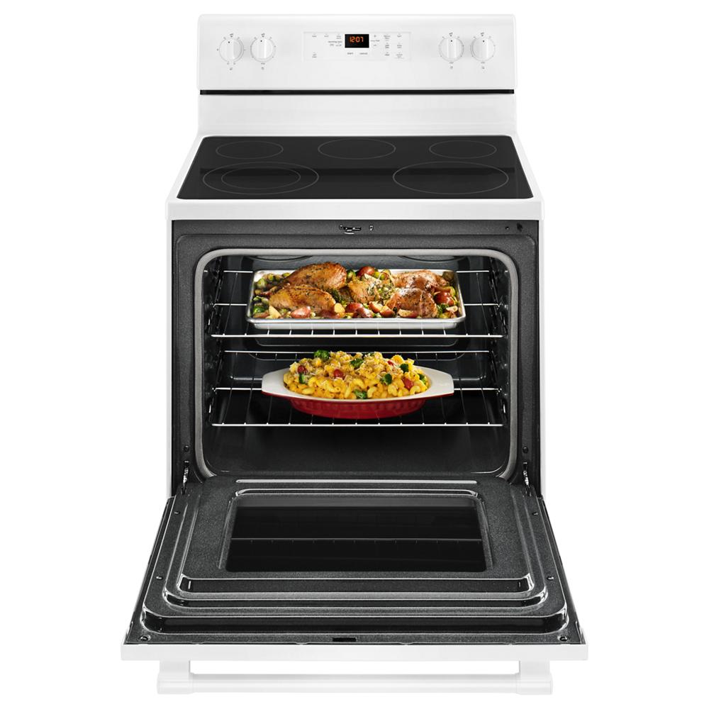 Model: MER6600FW | Maytag 30-Inch Wide Electric Range With Shatter-Resistant Cooktop - 5.3 Cu. Ft.