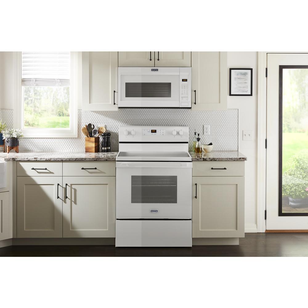 Model: MER6600FW | Maytag 30-Inch Wide Electric Range With Shatter-Resistant Cooktop - 5.3 Cu. Ft.