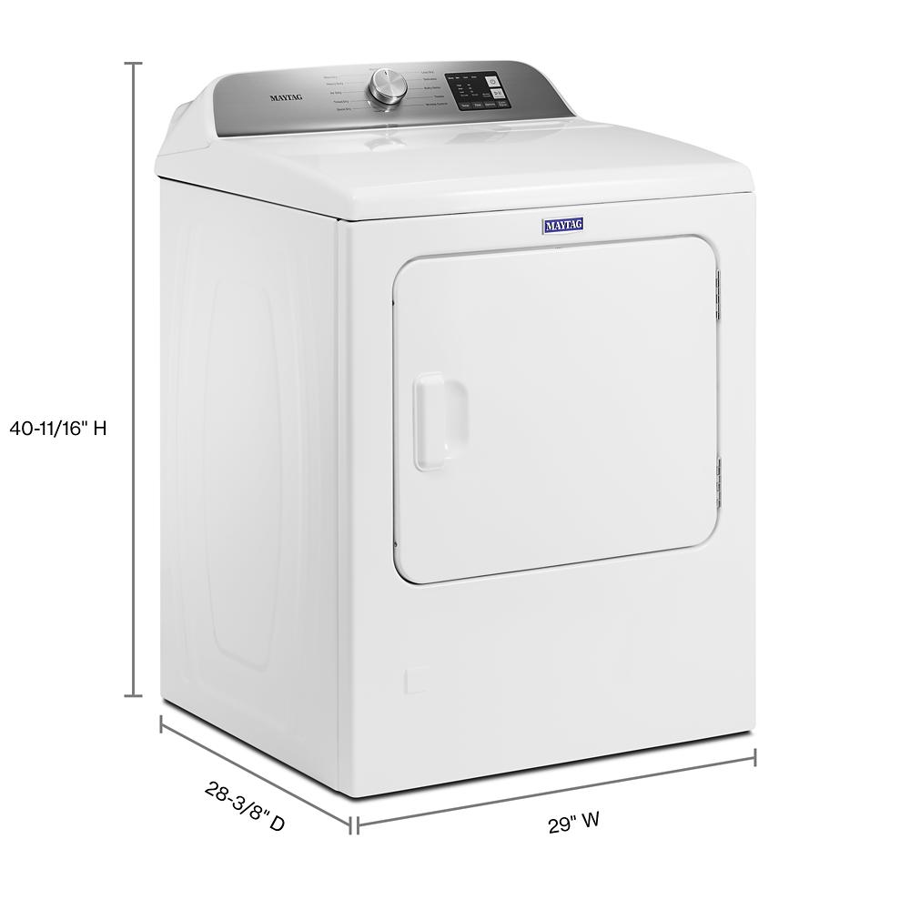 Model: MGD6200KW | Maytag Top Load Gas Dryer with Moisture Sensing - 7.0 cu. ft