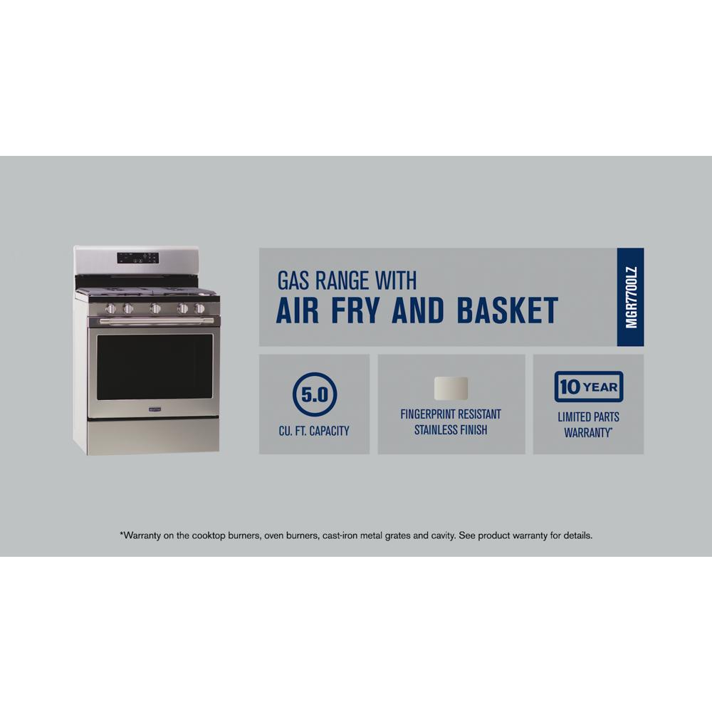 Maytag GAS Range with Air Fryer and Basket - 5.0 Cu. ft.