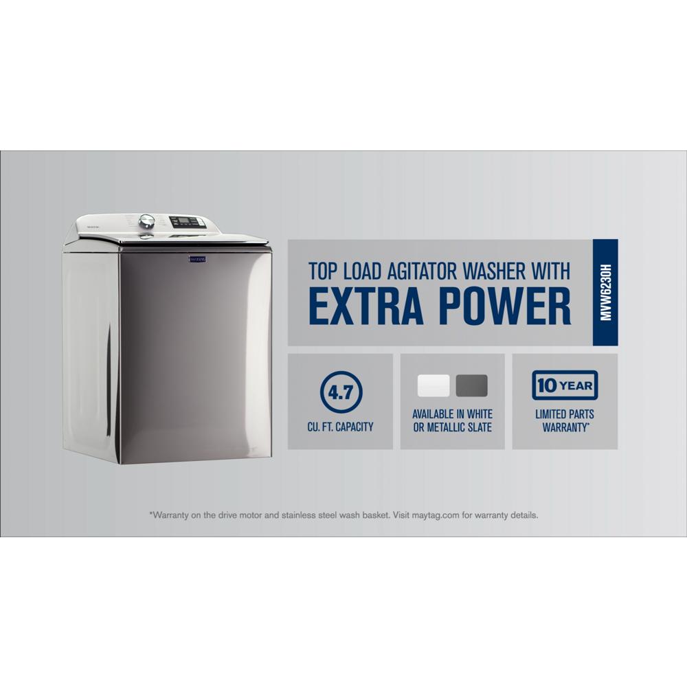 Model: MVW6230HC | Maytag Smart Top Load Washer with Extra Power - 4.7 cu. ft.