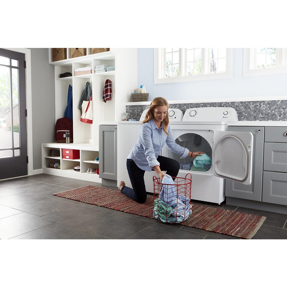 Model: NED4655EW-CL | Amana 6.5 cu. ft. Electric Dryer with Wrinkle Prevent Option
